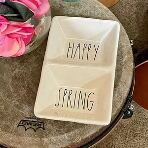 Rae Dunn Happy Spring Divided Serving Dish